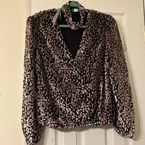 White House Black Market Velvet Blouse